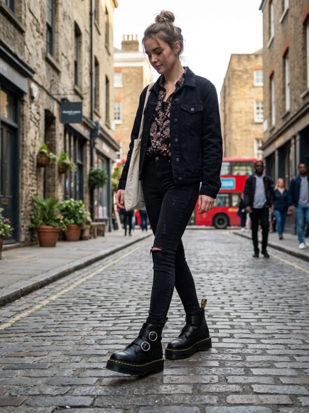 Dr. Martens Women's Devon Circle Leather Platform Boots